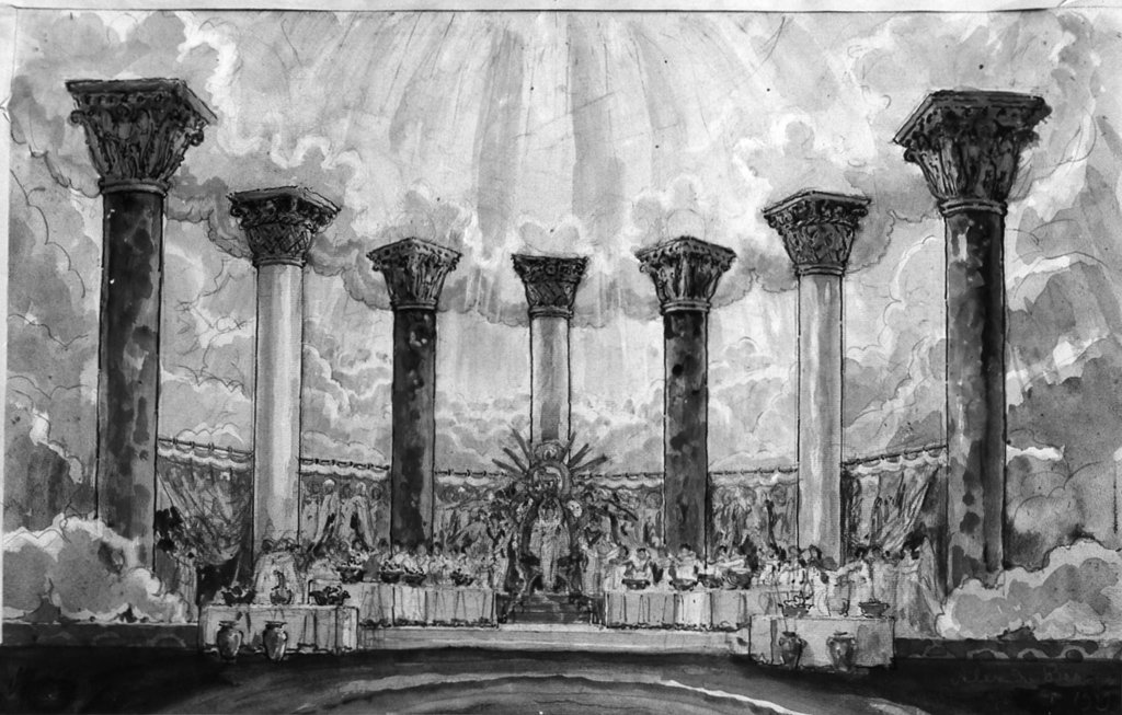 bozzetto per scenografia, serie by Benois Aleksander (sec. XX)